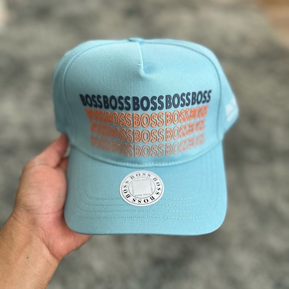 Hugo Boss Light Blue Cap with Multicolor Logo UNISEX